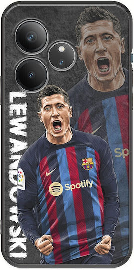 Fußballstars Robert Lewandowski Realme GT 6T 5G Schwarzes TPU-Silikon