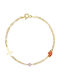 Dio Jewellery Lab Παιδικό Βραχιόλι Αλυσίδα από Ασήμι με Σταυρό