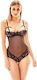 Clarence Sexy Bodysuit Negru
