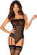 Sexy Bodysuit Mit Transparenz & Straps Schwarz
