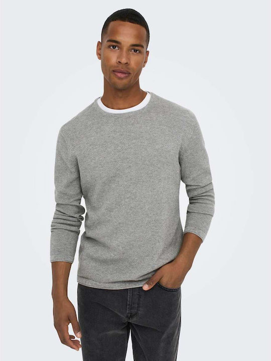 Only & Sons Πουλόβερ Μακρυμάνικο Medium Grey Me...