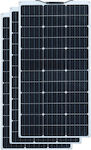 Flexibel Monokristallin Solarmodul 100W 1060x530x2.5mm (3 Stück)