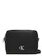 Minimal Monogram Camera Leder Damentasche Umhängetasche Schwarz