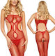 Sexy Bodystockings Gittermuster Rot