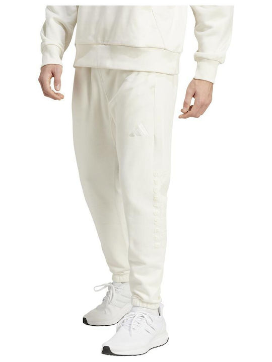 Adidas All Szn Pantaloni de trening Fleece - Polar Alb