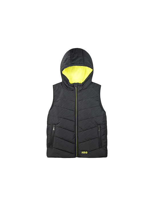 Energiers Kids Casual Jacket Sleeveless with Hood Black