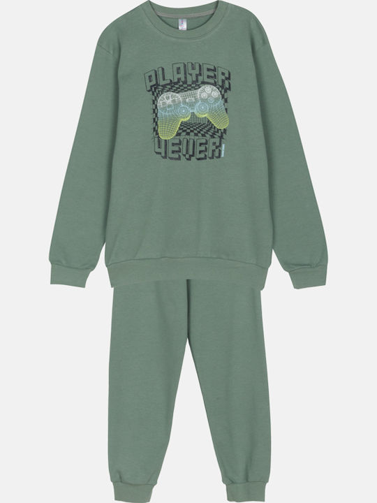 Joyce Kids' Pajamas Winter Bay Leaf Mint Player