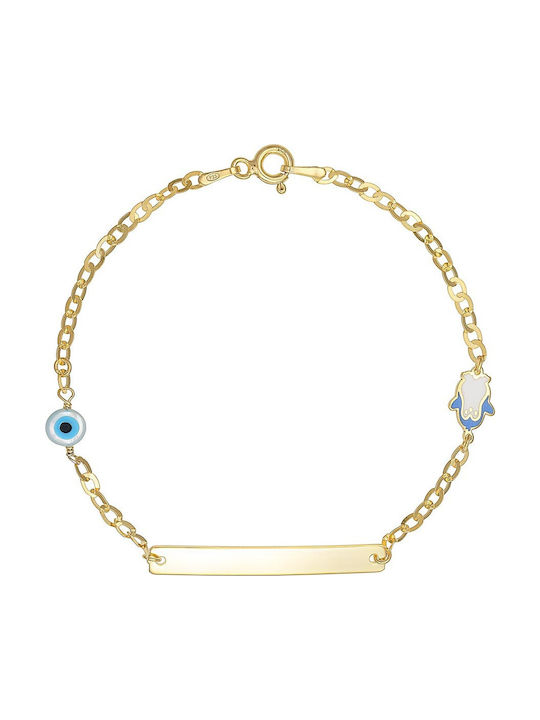 Silver 925 Children's ID Bracelet with Penguin Enamel Charm