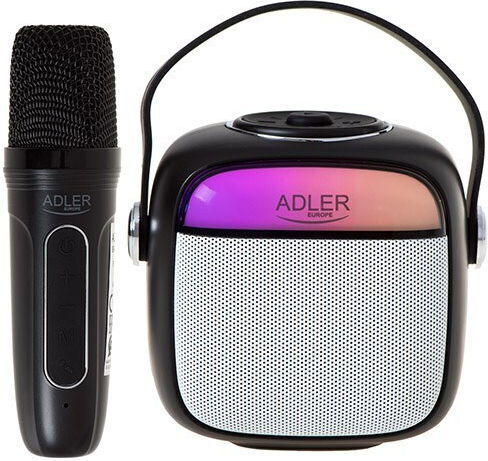 Adler Ηχείο Karaoke με Ασύρματο Μικρόφωνο και Εφέ Φωτισμού AD 1199 AD 1199b Μαύρο