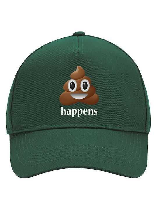 Shit Happens Adult Hat Ultimate Green 100% Cotton Drill Adult Unisex One Size