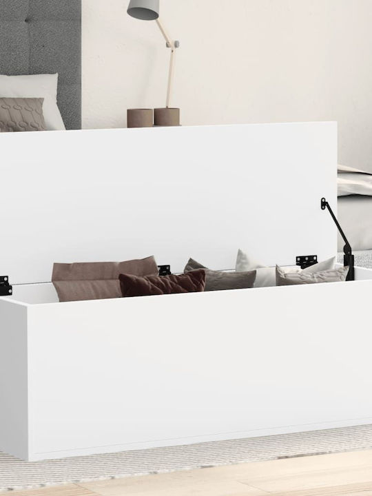 vidaXL Wooden Decorative Trunk White 102x35x35cm