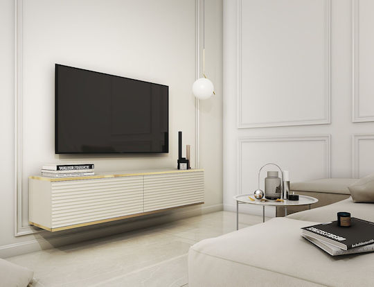 TV-Ständer Beige M135xP32xH30cm