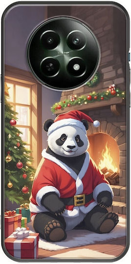 Xmas Animals Panda Realme 12 5G Black TPU Black Silicone