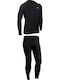 F Herren Thermo Set Schwarz