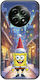 Xmas Cartoons Spongebob Squarepants Realme 12x 5g Black TPU Black Silicone