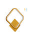Keskor Lamp Wall with Integrated LED Gold 25x25x6cm