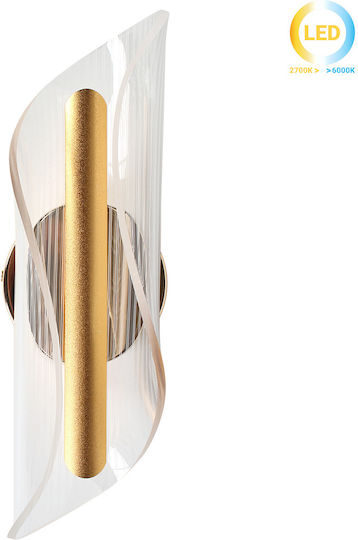 Keskor Lamp Wall with Integrated LED Gold 10x11x10cm