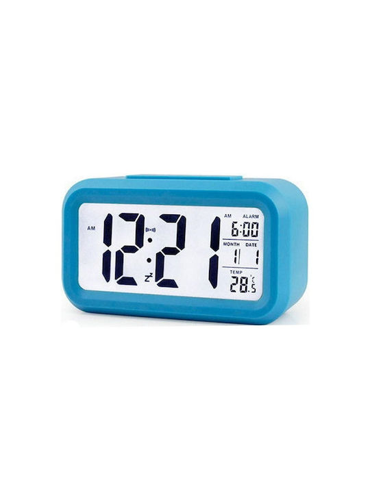 Tabletop Digital Clock with Alarm Blue tra066197_bl