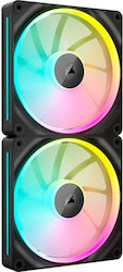 Corsair iCue Link LX140 Case Fan με RGB Φωτισμό και Σύνδεση 4-Pin PWM 2τμχ