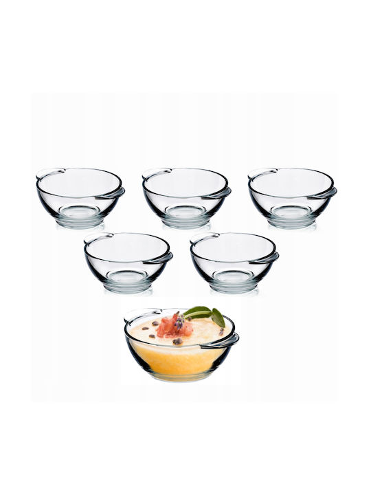 Kadax Bol de Servire Rotund Sticlă Transparent 6buc