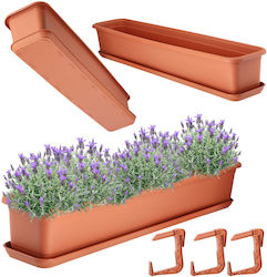 Kadax Planter Box Plastic Burgundy