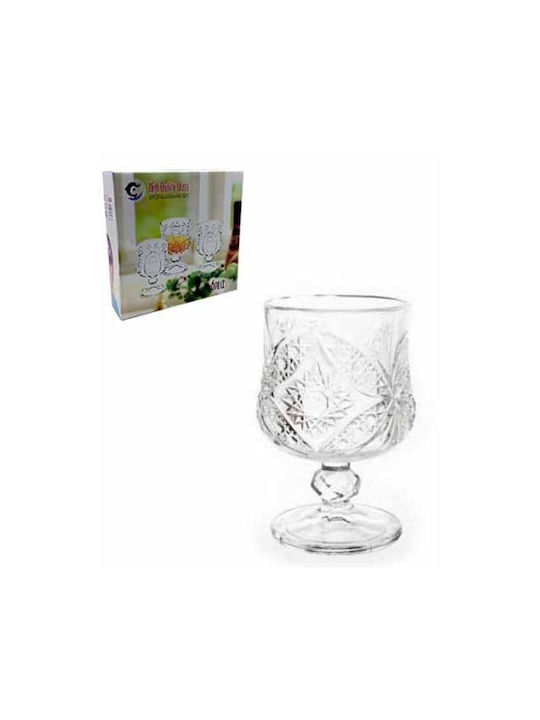 Horecabar Set of Glasses White Wine / Cocktail/Drinking / Liqueur/Ouzo made of Glass Stemmed 6pcs