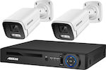 Surveillance System Security Cameras IP 8MP with Recorder NVR & Hard Disk 2TB