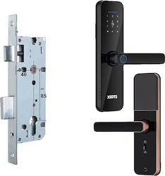 Electronic Lock Smart Door Lock Biometric in color Black with Connectivity Wi-Fi