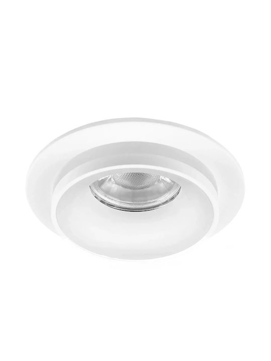 Einbau Spot mit Fassung GU10 Weiß 7.5x7.5cm. 1Stück
