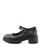 Leather Women's Moccasins in Black Color