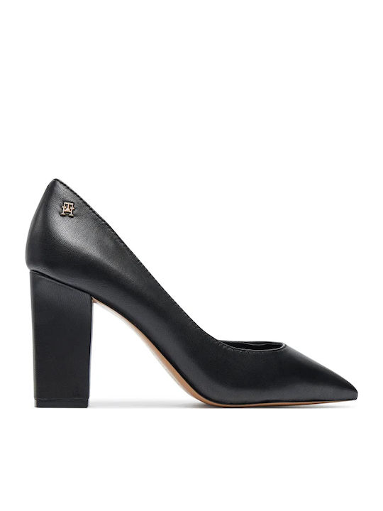 Leather Black Heels