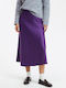 Leather Maxi Skirt Matte Satin