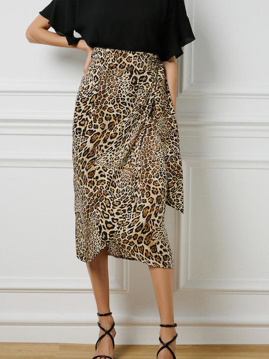 Bill Cost Wrap Skirt Animal Print