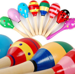 Wooden Maraca (Various Designs/Assortments of Designs) 1pc