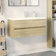 vidaXL Blat cu Lavoar L100xW45xH38.5cm Maro