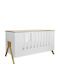 Bebe Stars Babybett Weiß mit Matratze 70x140cm