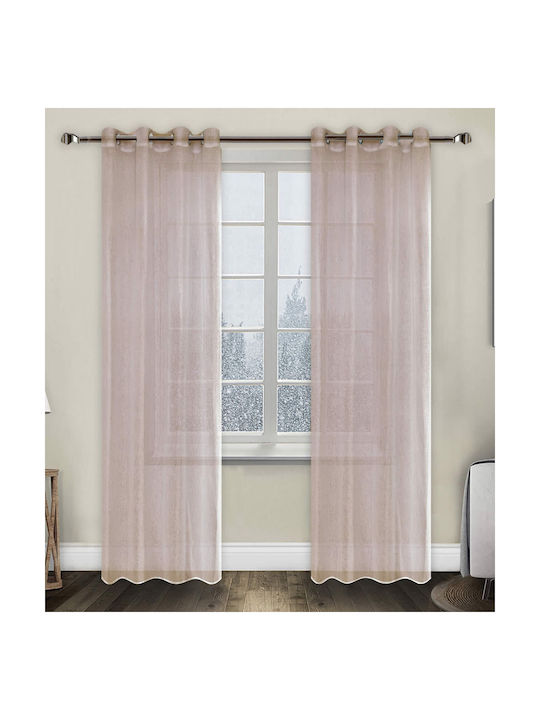 Vasilas Home Pink Grommet Curtain 140x270cm