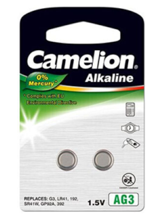 Camelion Ag3 Lr41 Lr736 392 Alkaline Buttoncell 2 Pc S