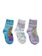 Disney Παιδικές Κάλτσες Frozen Blue, White, Purple 3 Ζευγάρια