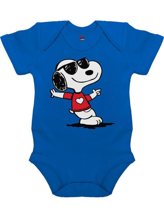 Koupakoupa Snoopy Καρδούλα Κορμάκι Μπλε Κοβαλτίου