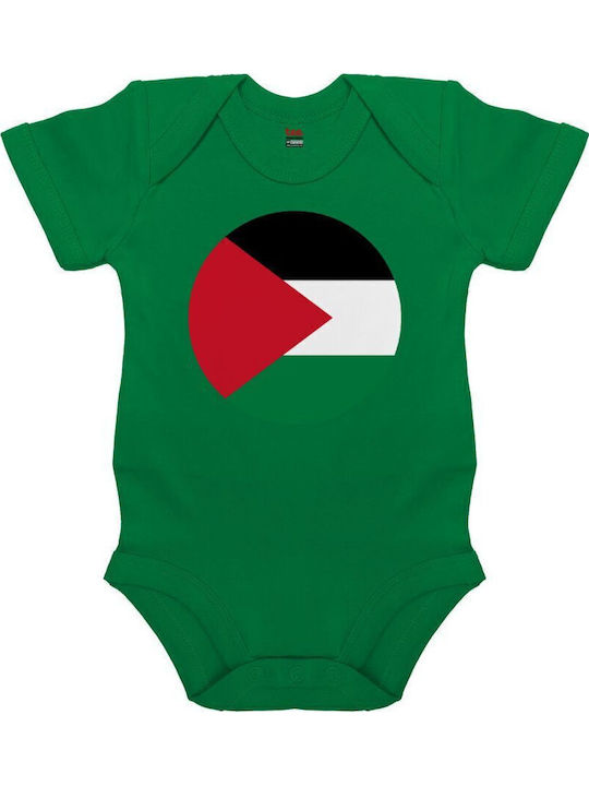 Koupakoupa Flag of Palestine Short-Sleeved Green