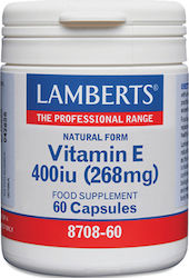 Lamberts Vitamin E Vitamin for Energy & Immune System Boost 400iu 60 caps