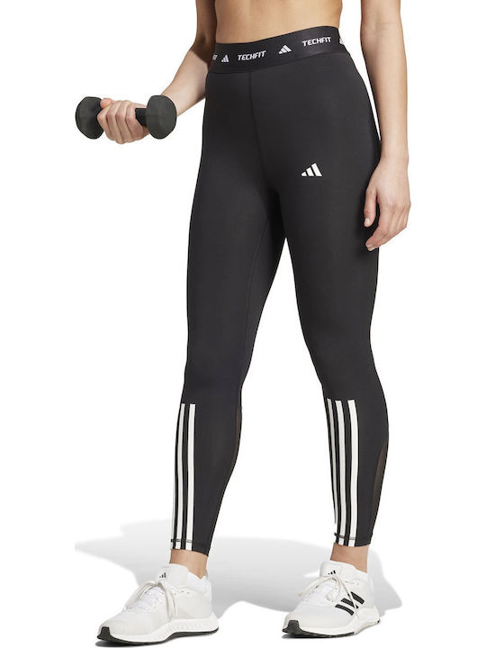 Techfit 3-Stripes Training Women's Cropped Firming Leggings Black