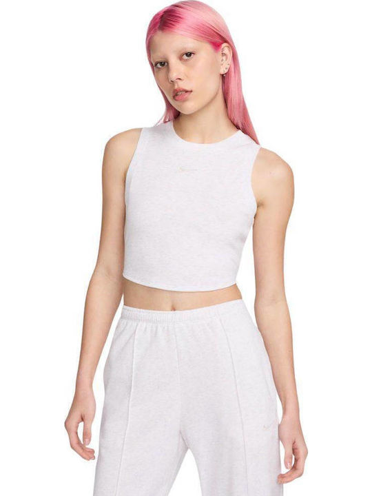 Nike Γυναικείο Crop Top Αμάνικο Birch Heather