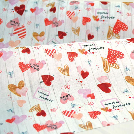 Decoration Fabric 72x500cm Love Wishes