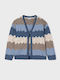 Kinderstrickjacke Gestrickt Dunkelblau