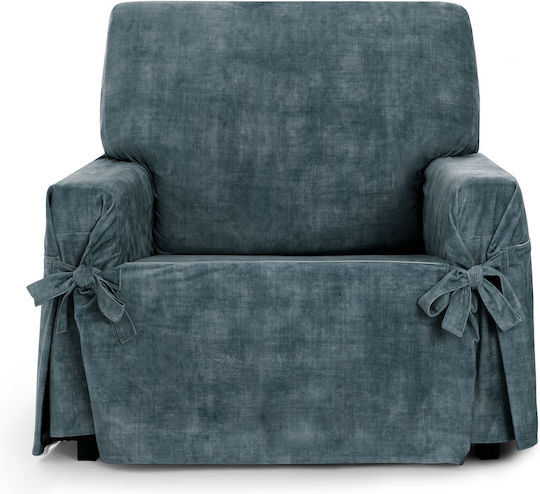 Eysa Turin Elastic Armchair Cover Blue 100x110cm