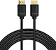 Baseus HDMI 2.0 Cable HDMI male - HDMI male 3m Μαύρο