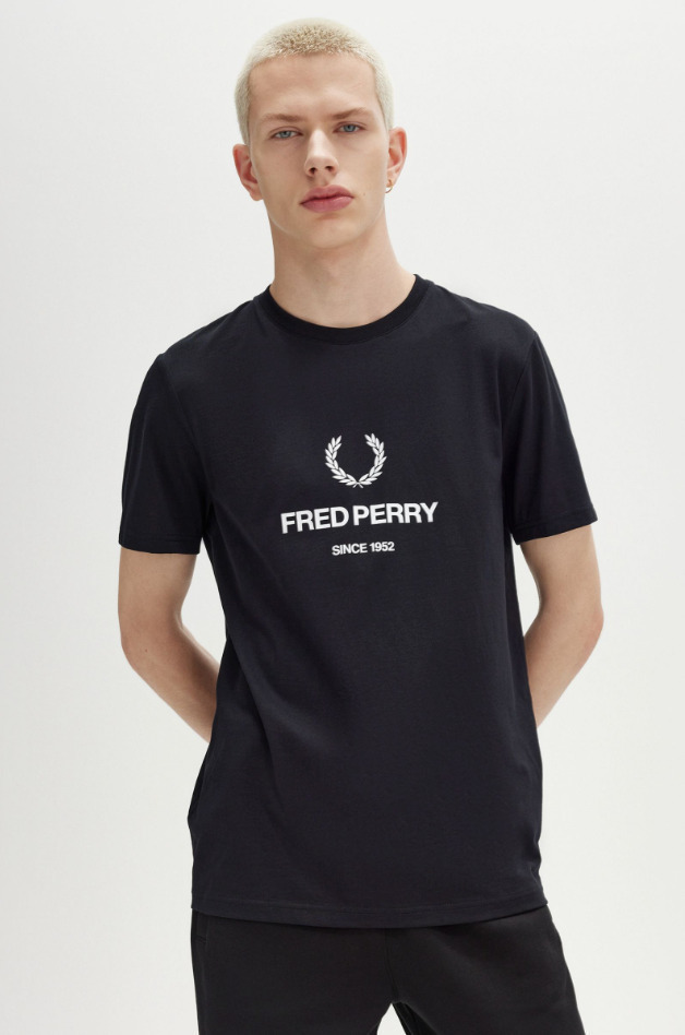 Fred Perry T-shirt Black M8588-102 | Skroutz.mt
