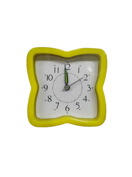 Tabletop Clock with Alarm Yellow 115600